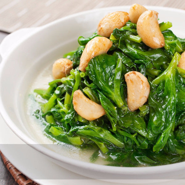 Snowpea Shoot with Garlic in Soup - Restaurant PM